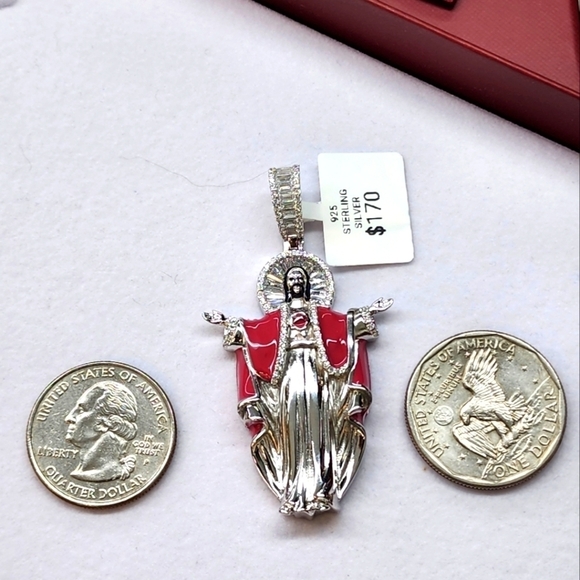 Faithful Jesus Pendant – 925 Sterling Silver, Brand New - Picture 3 of 4